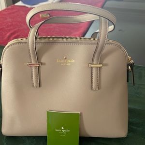 Leather bag. Light gray. Perfect netral